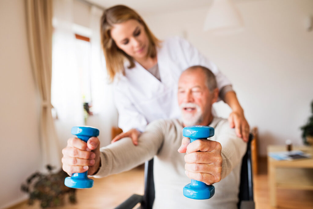 Hausbesuch - physiotherapeutische Behandlung zu Hause